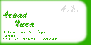 arpad mura business card